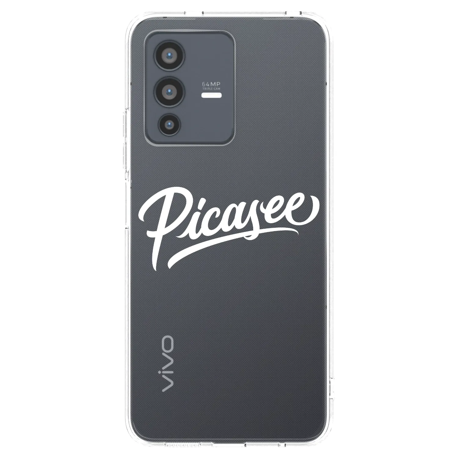 Picasee silikonska prozirna maskica za Vivo V23 5G - Picasee - old logo - white
