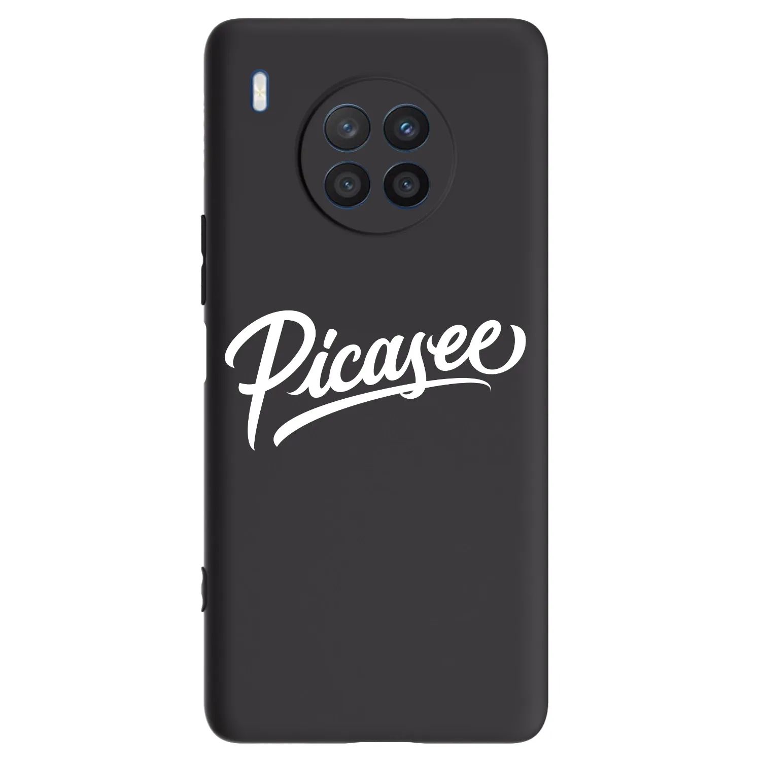 Picasee crna silikonska maskica za Honor 50 Lite - Picasee - old logo - white