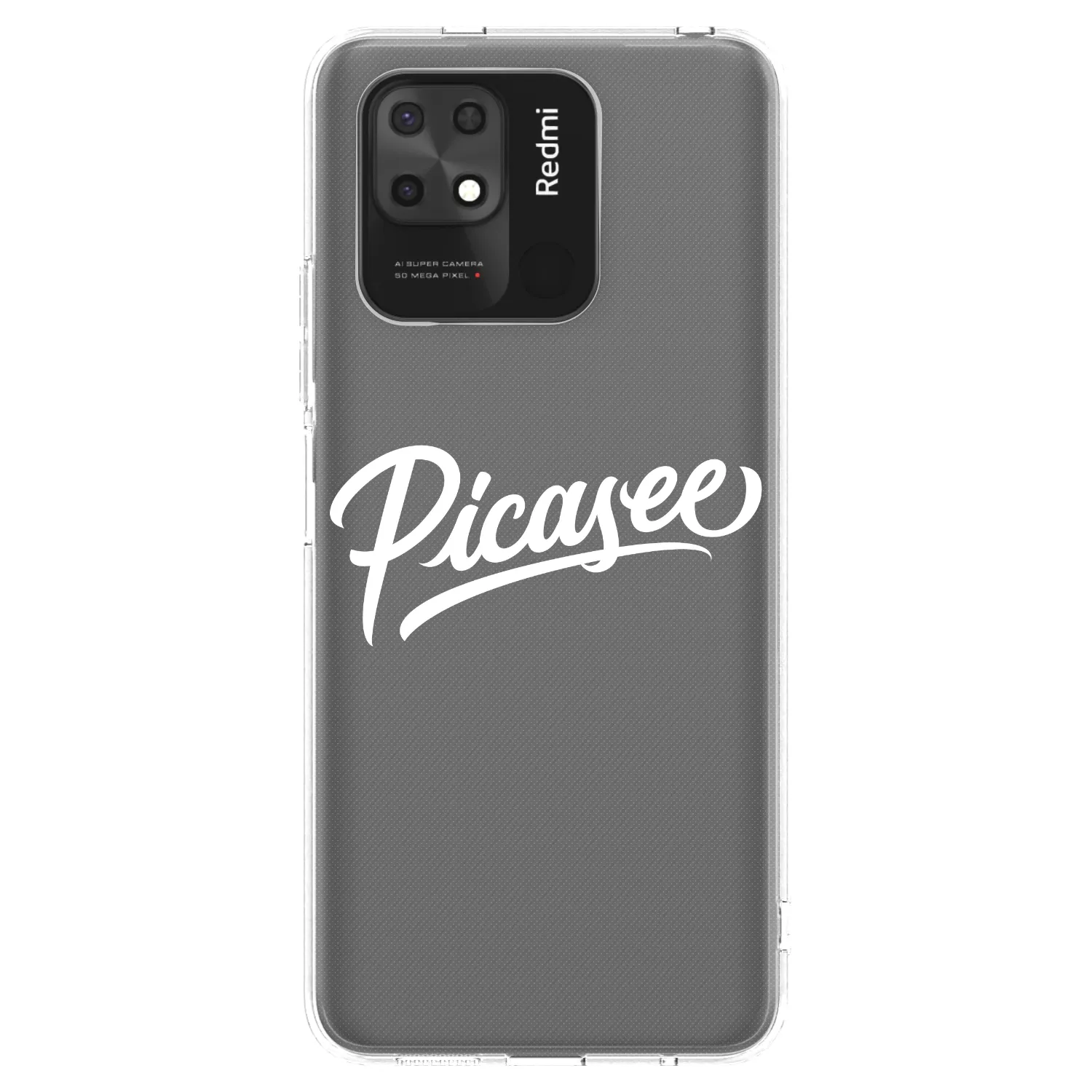 Picasee silikonska prozirna maskica za Xiaomi Redmi 10C - Picasee - old logo - white