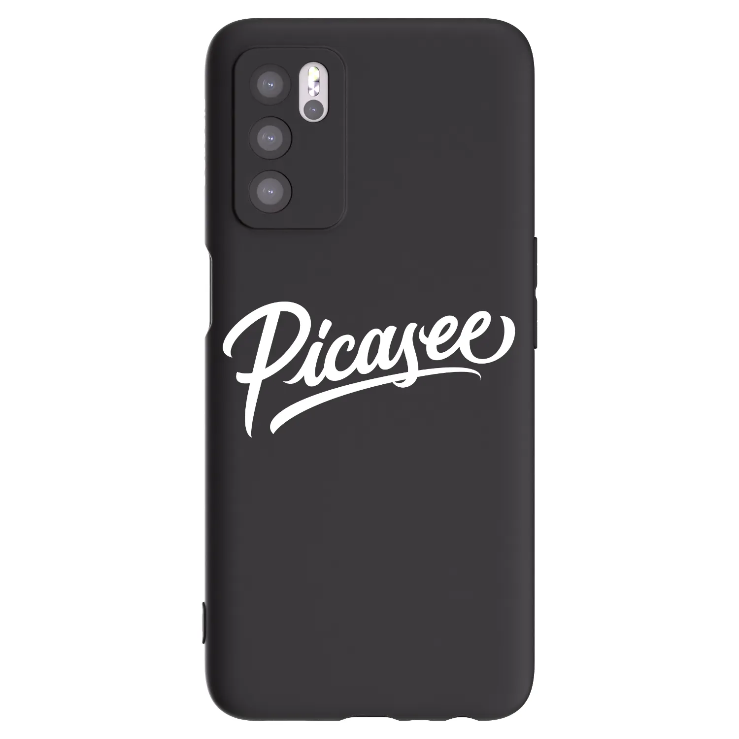 Picasee crna silikonska maskica za OPPO A16s - Picasee - old logo - white