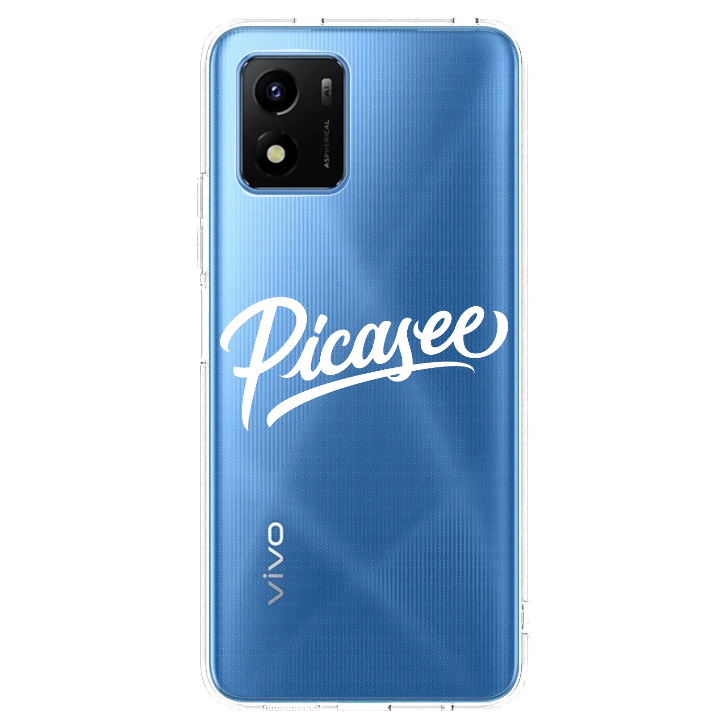 Picasee silikonska prozirna maskica za Vivo Y01 - Picasee - old logo - white
