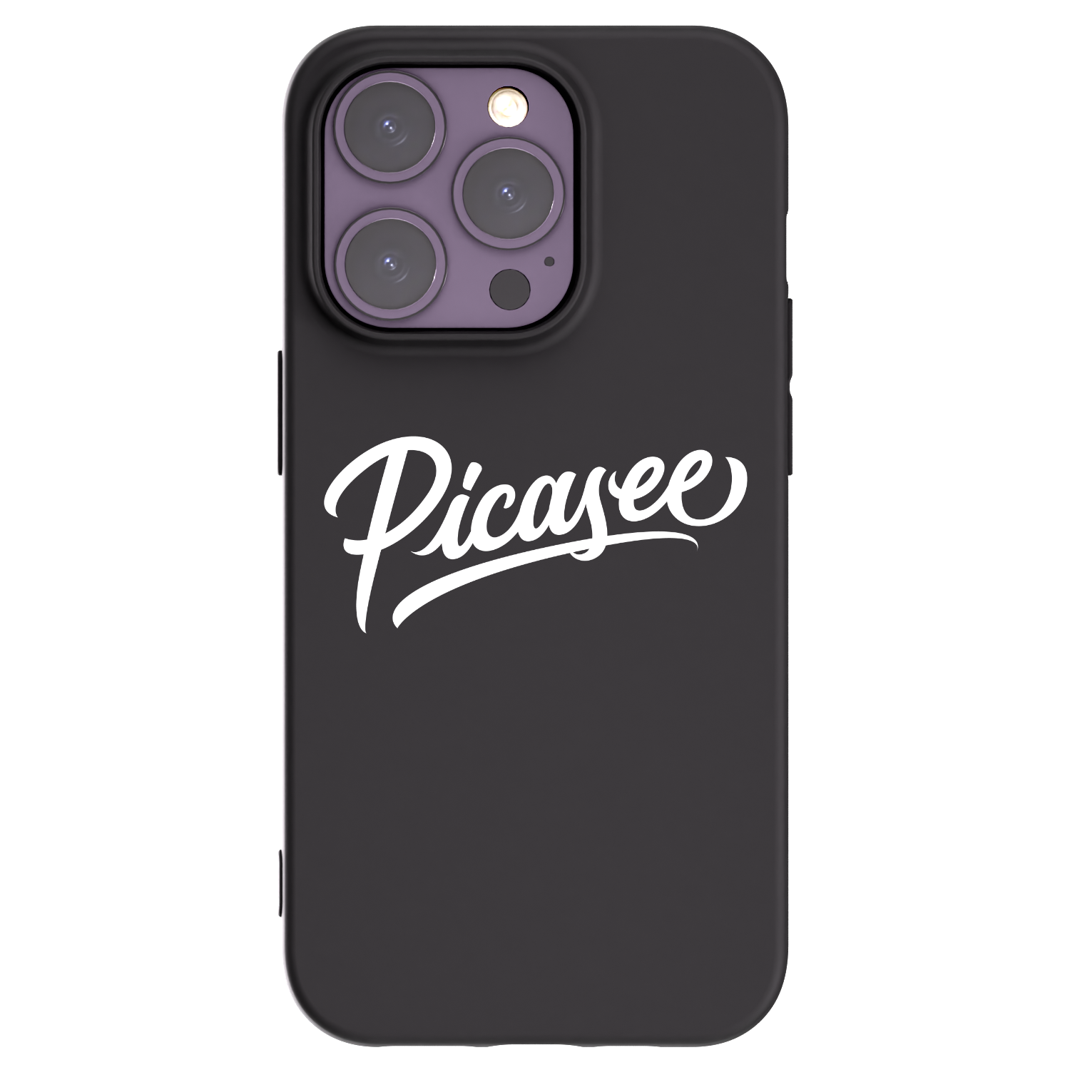 Picasee crna silikonska maskica za Apple iPhone 14 Pro - Picasee - old logo - white