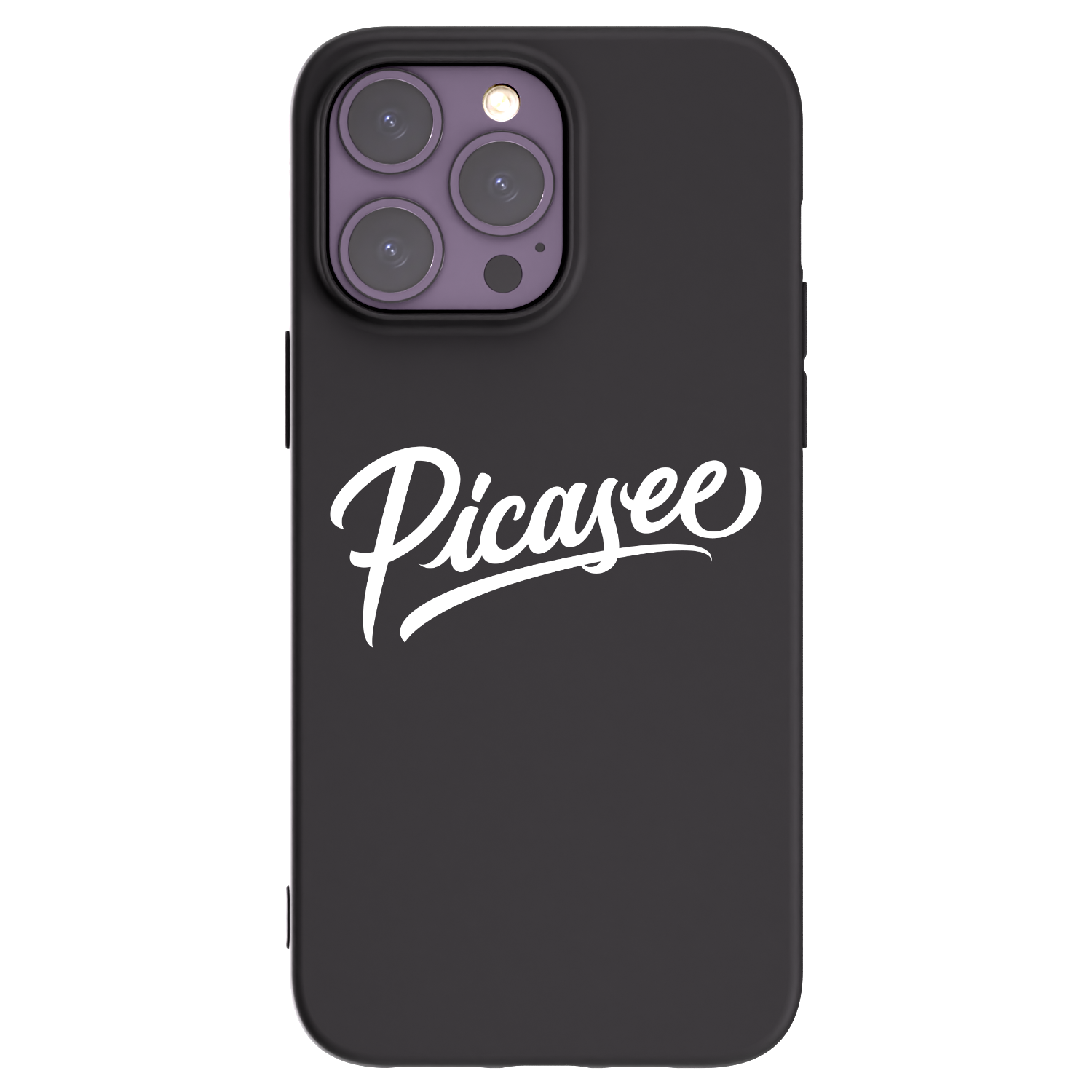 Picasee crna silikonska maskica za Apple iPhone 14 Pro Max - Picasee - old logo - white