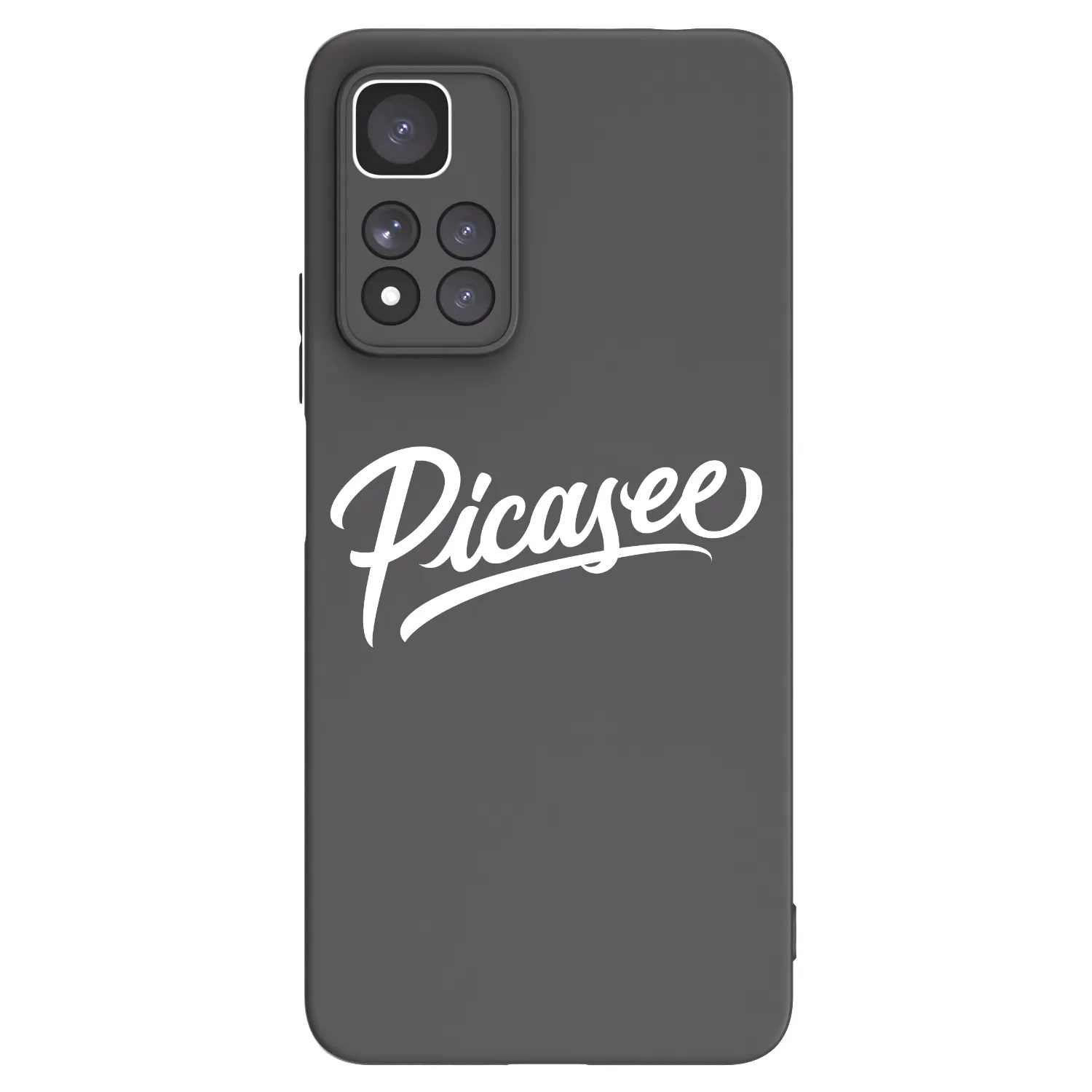 Picasee crna silikonska maskica za Xiaomi Redmi Note 11 Pro+ 5G - Picasee - old logo - white