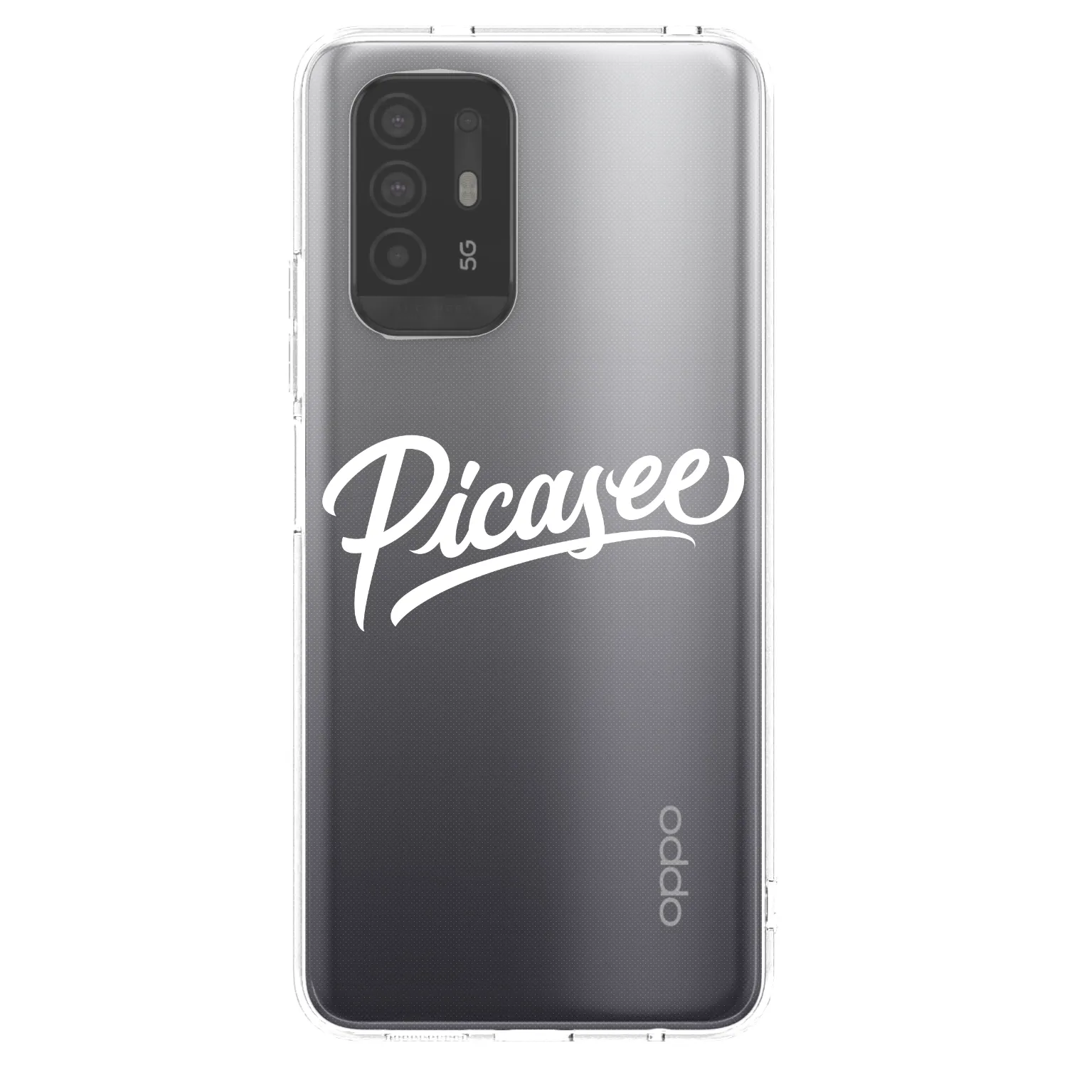 Picasee silikonska prozirna maskica za OPPO A94 5G - Picasee - old logo - white