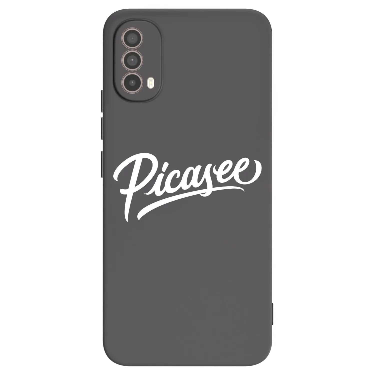 Picasee crna silikonska maskica za Motorola Moto E40 - Picasee - old logo - white