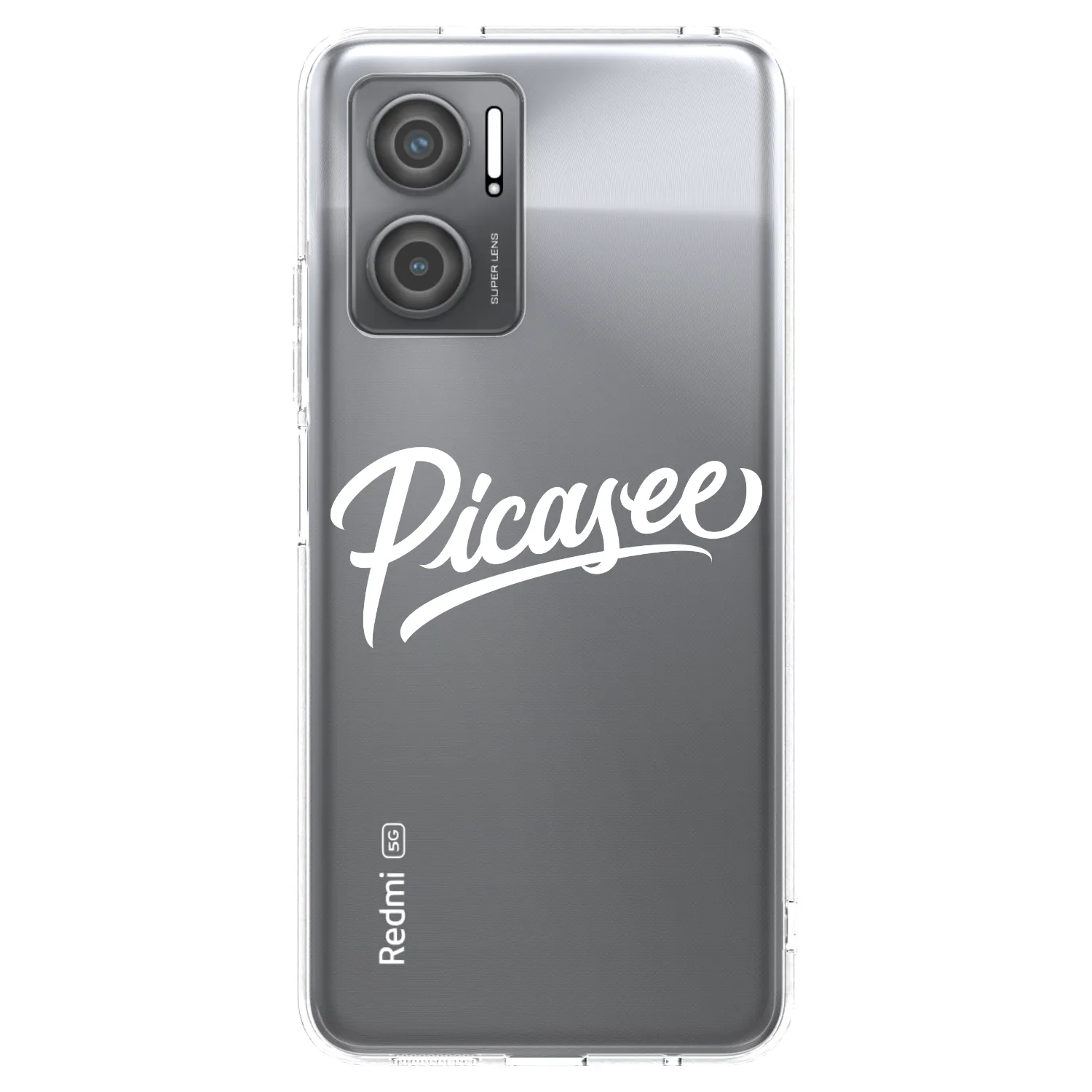 Picasee silikonska prozirna maskica za Xiaomi Redmi 10 5G - Picasee - old logo - white