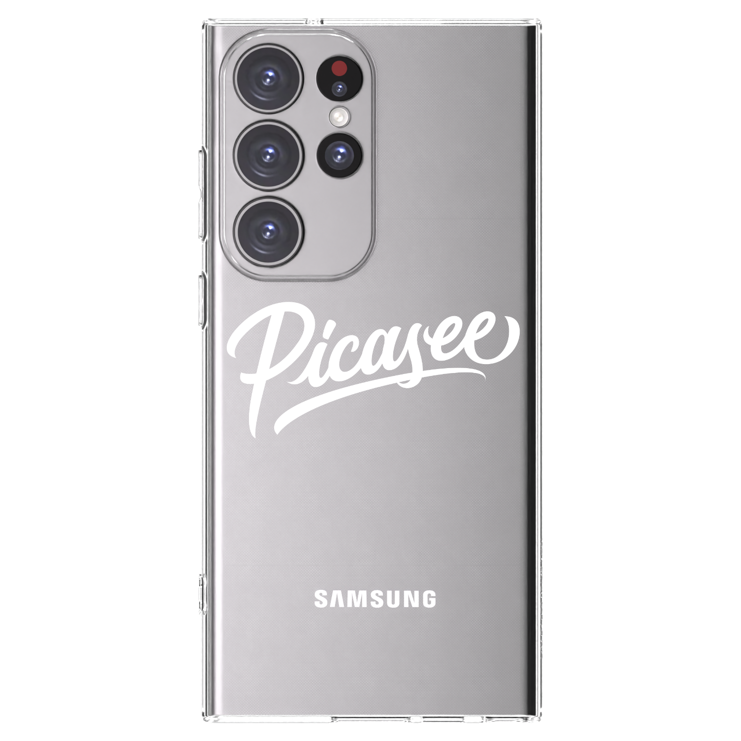 Picasee silikonska prozirna maskica za Samsung Galaxy S23 Ultra 5G - Picasee - old logo - white