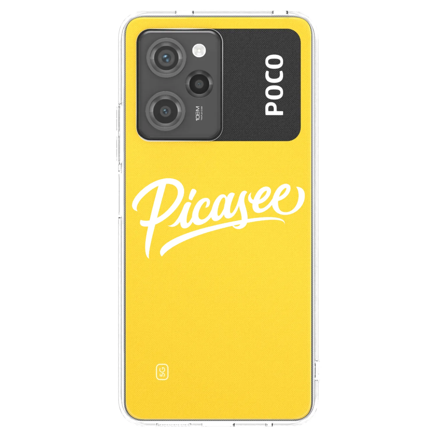Picasee silikonska prozirna maskica za Xiaomi Poco X5 Pro - Picasee - old logo - white