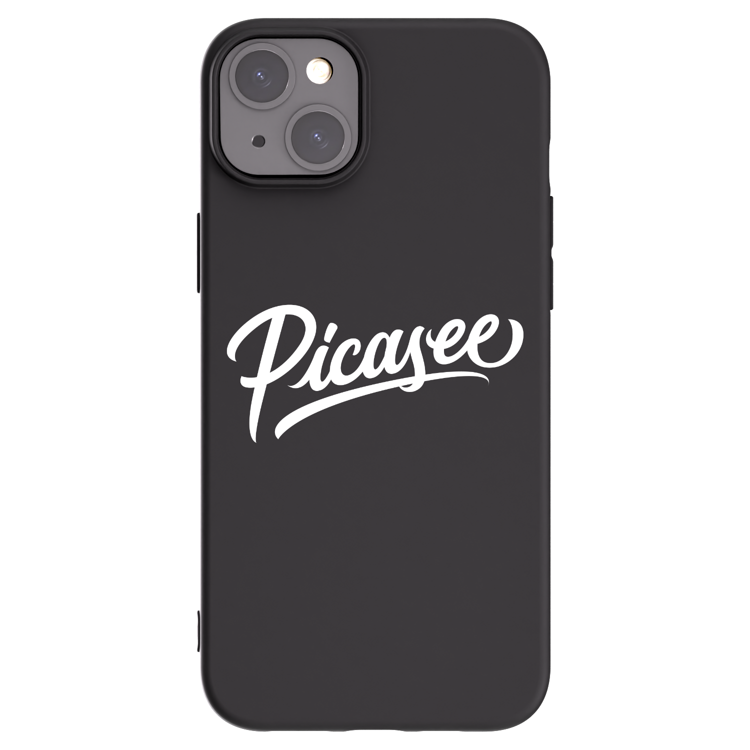 Picasee crna silikonska maskica za Apple iPhone 15 Plus - Picasee - old logo - white