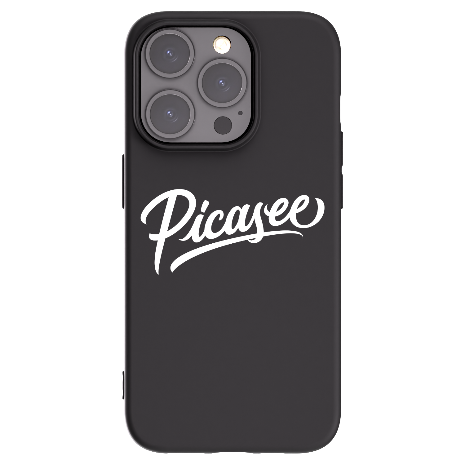 Picasee crna silikonska maskica za Apple iPhone 15 Pro - Picasee - old logo - white