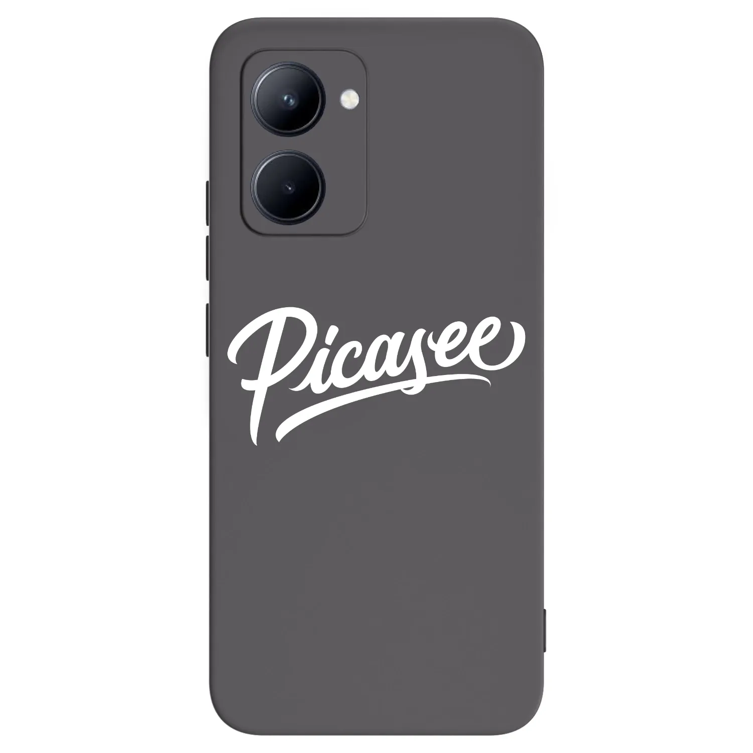 Picasee crna silikonska maskica za Realme C33 (2023) - Picasee - old logo - white