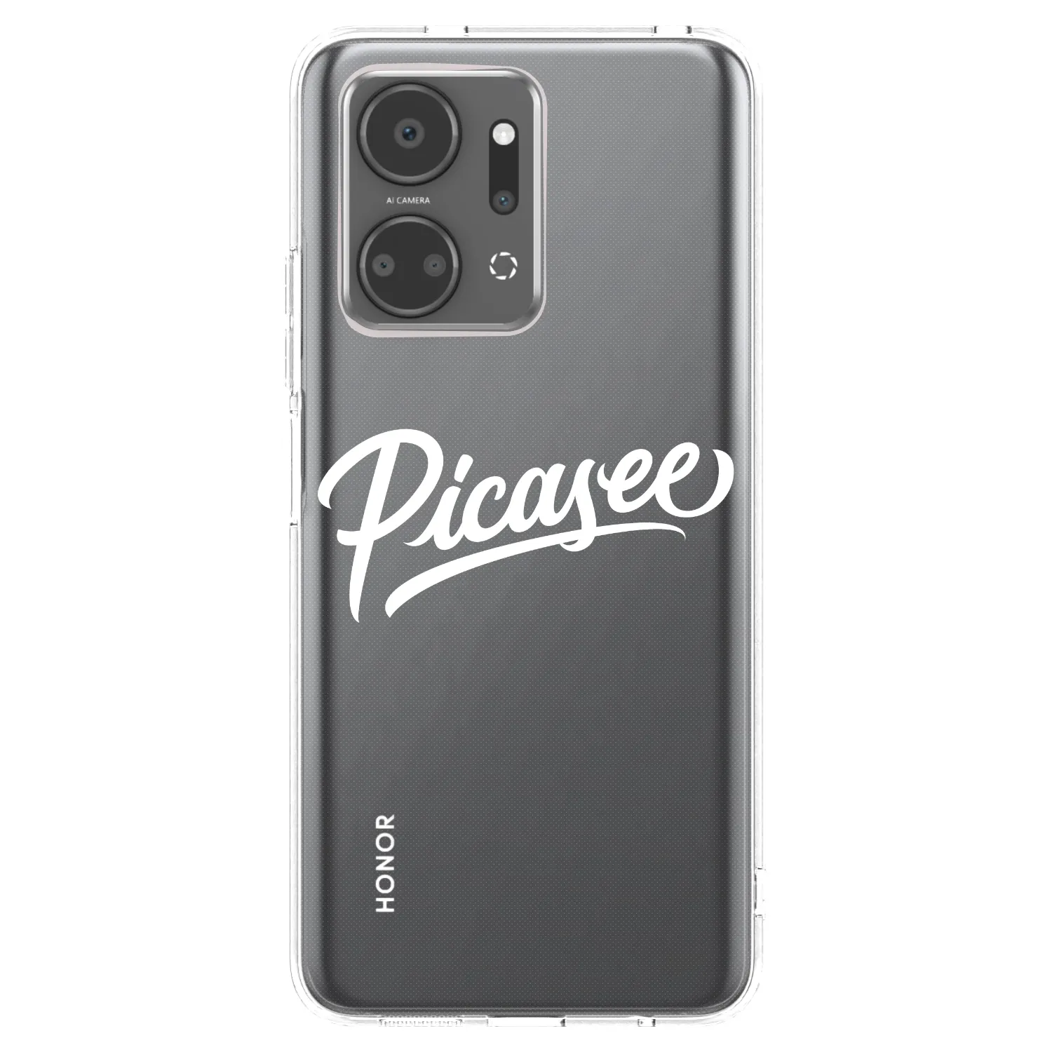 Picasee silikonska prozirna maskica za Honor X7a - Picasee - old logo - white