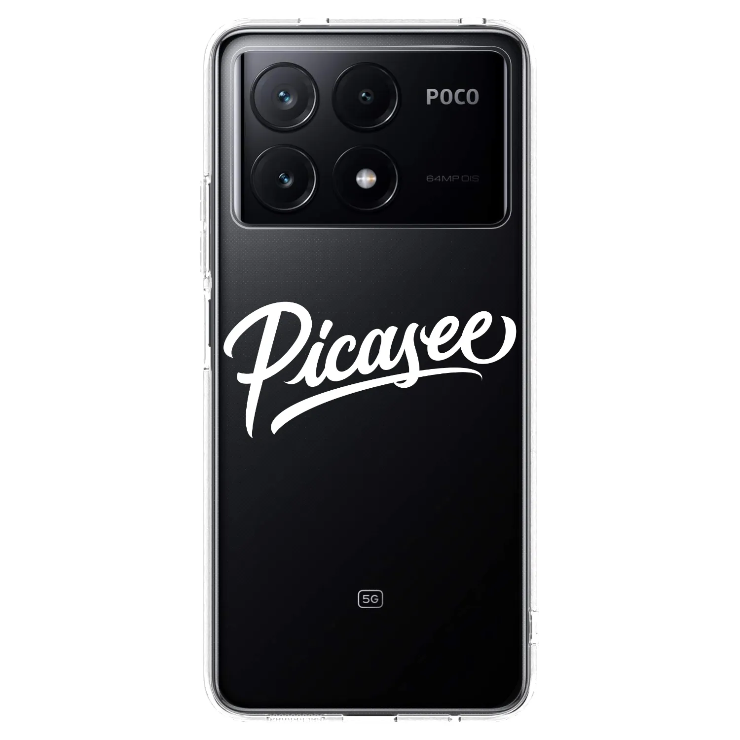 Picasee silikonska prozirna maskica za Xiaomi Poco X6 Pro - Picasee - old logo - white