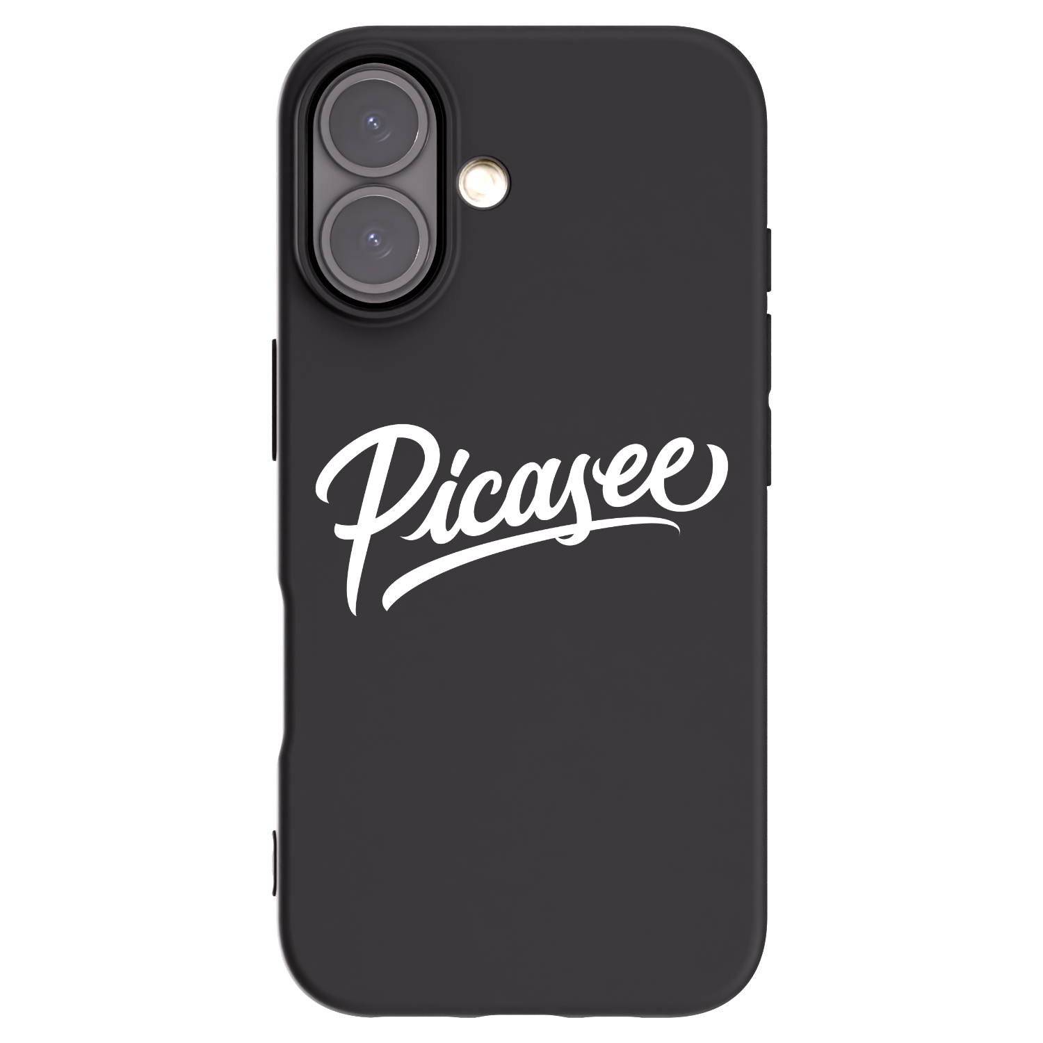 Picasee crna silikonska maskica za Apple iPhone 16 - Picasee - old logo - white