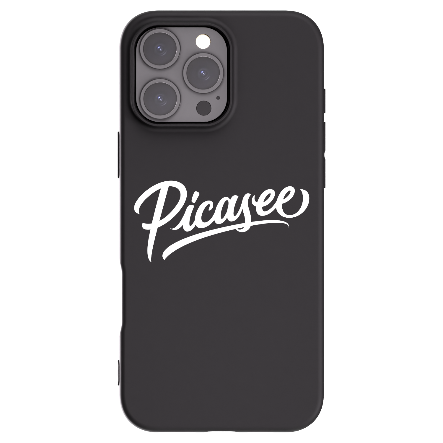 Picasee crna silikonska maskica za Apple iPhone 16 Pro Max - Picasee - old logo - white