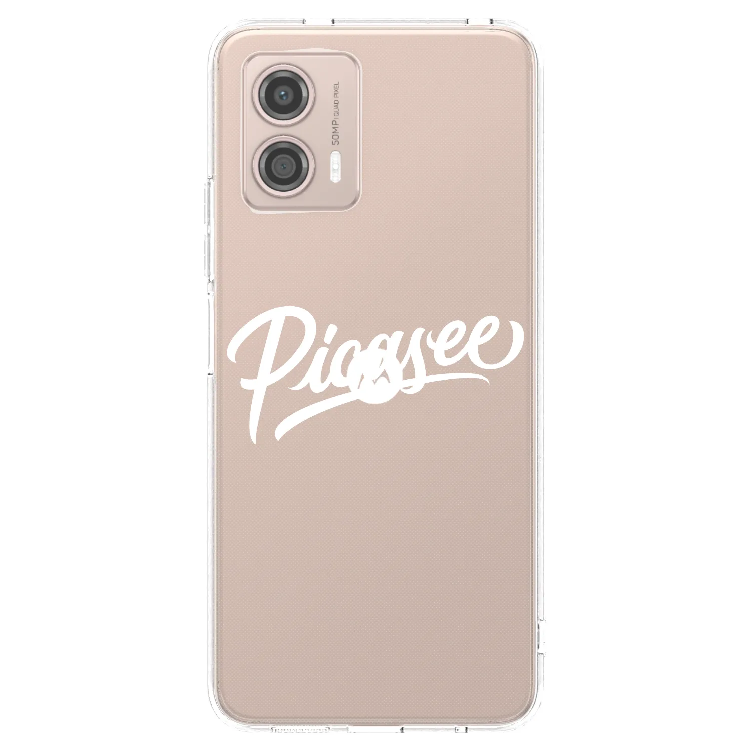 Picasee silikonska prozirna maskica za Motorola Moto G53 5G - Picasee - old logo - white