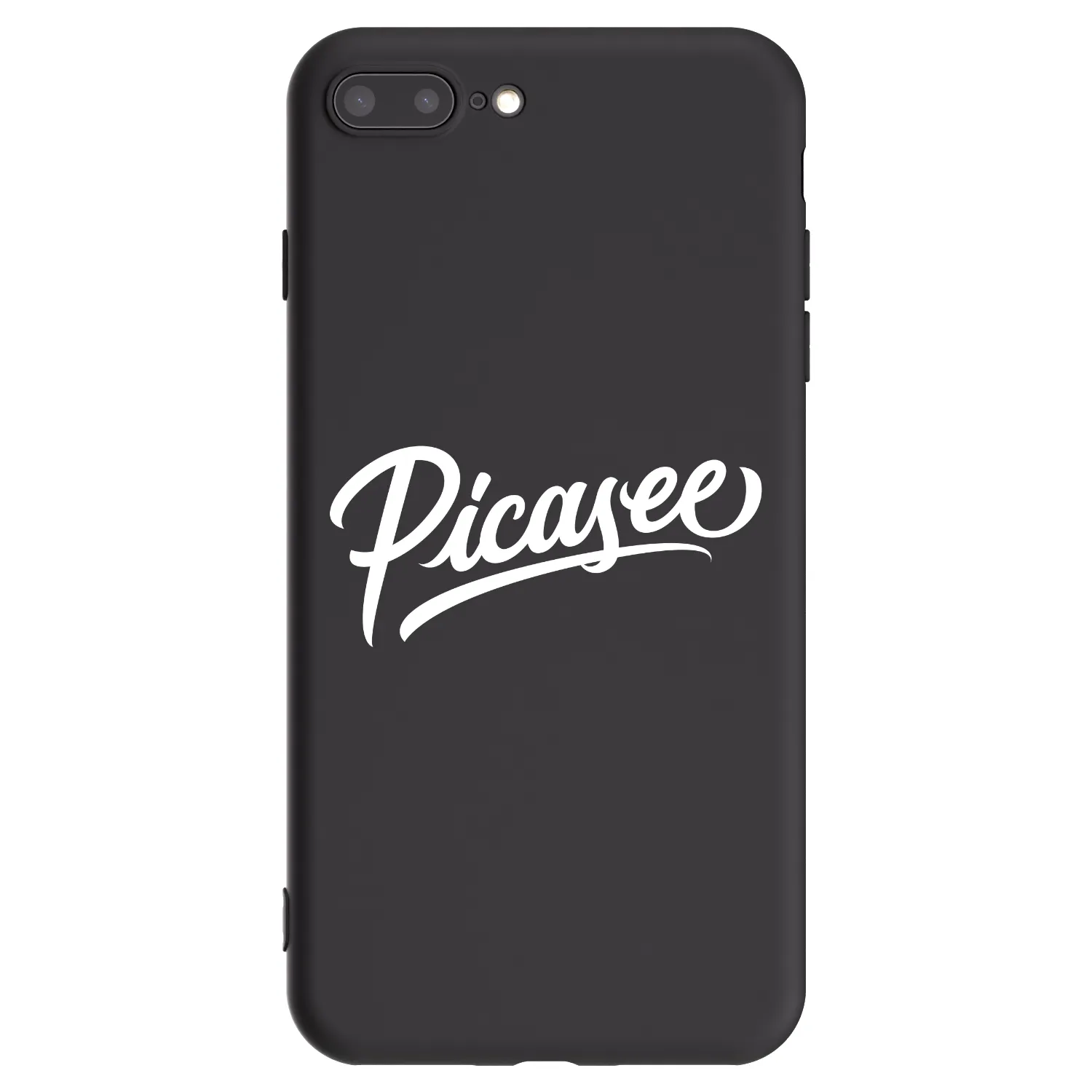 Picasee crna silikonska maskica za Apple iPhone 7 Plus - Picasee - old logo - white