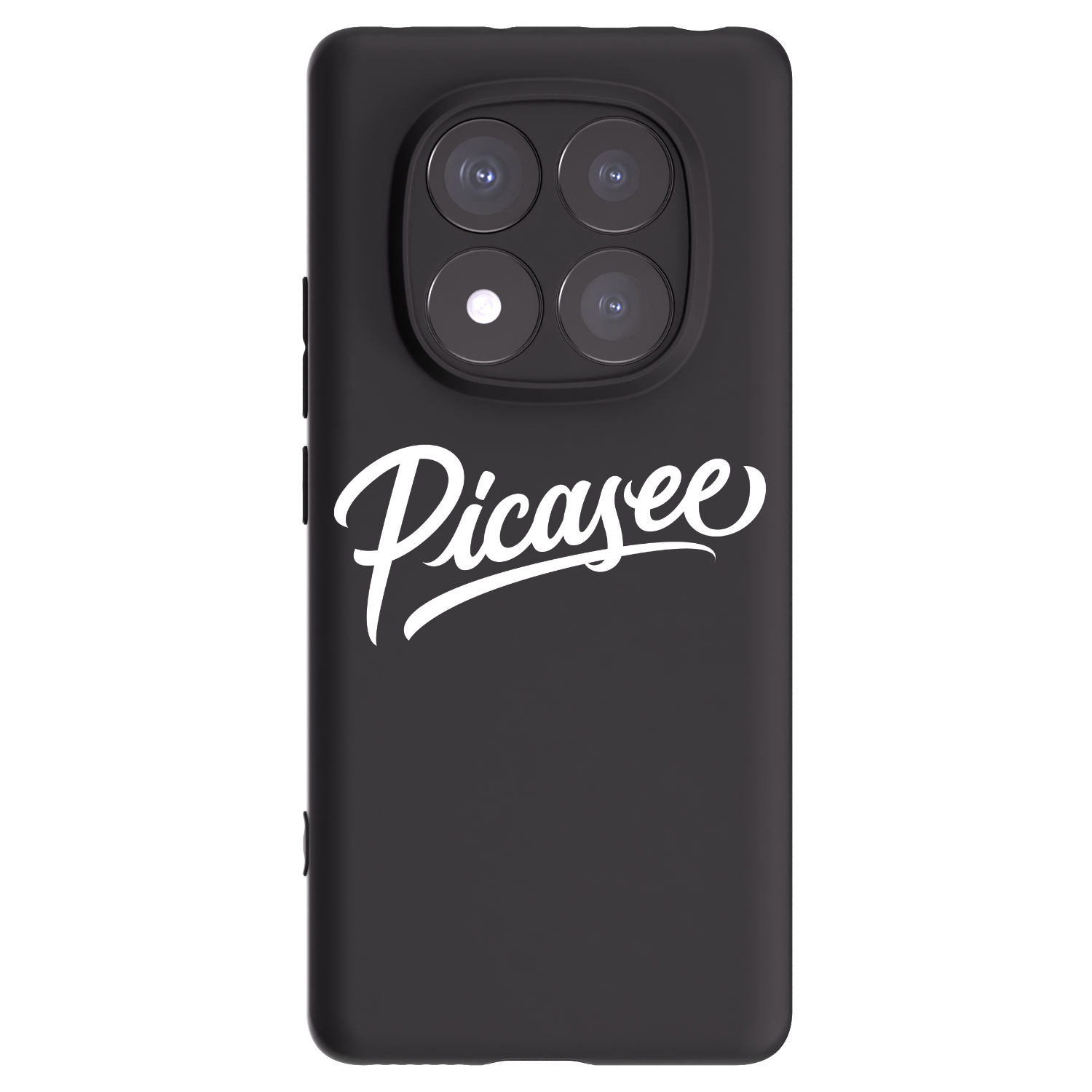 Picasee crna silikonska maskica za Xiaomi Redmi Note 14 Pro 5G - Picasee - old logo - white