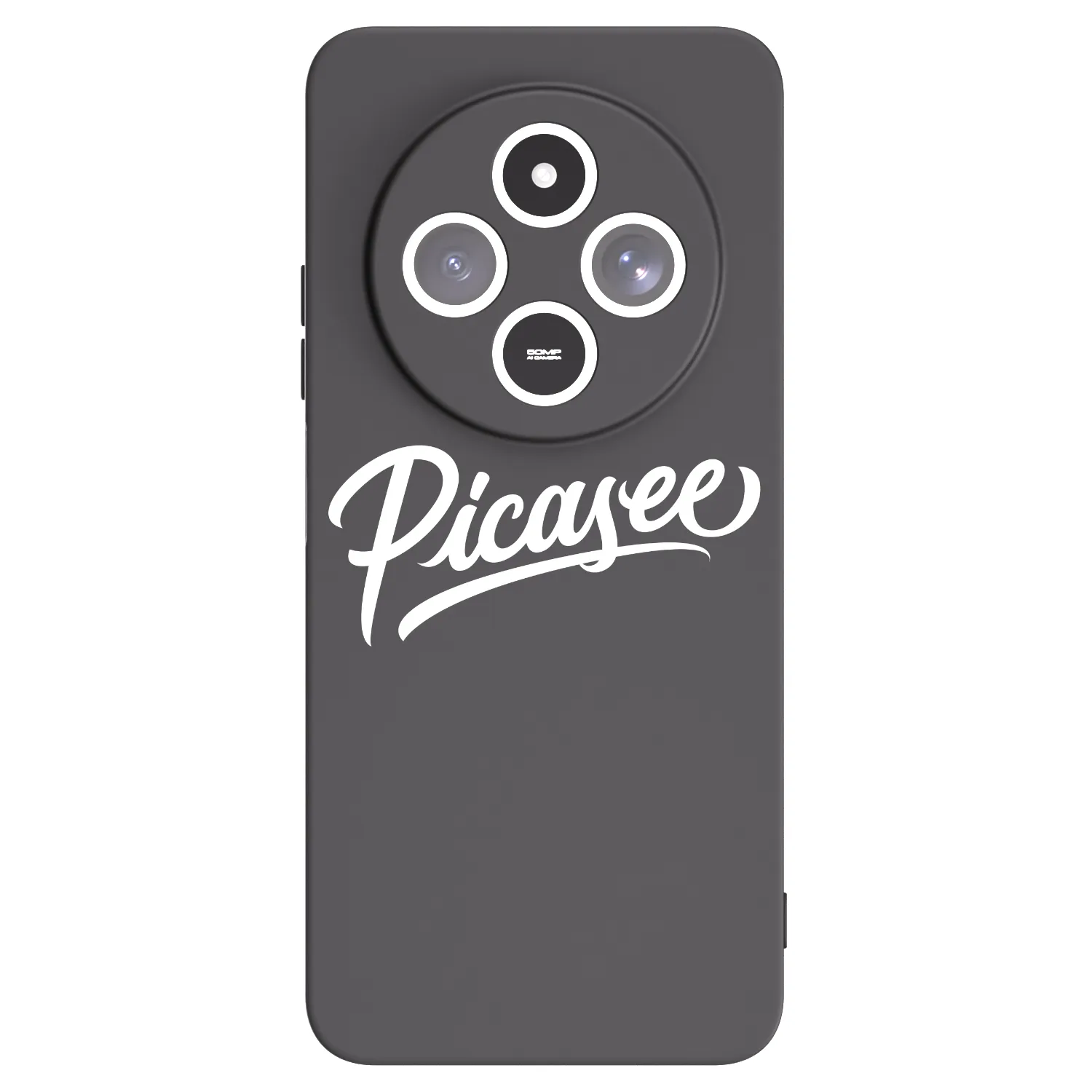 Picasee crna silikonska maskica za Xiaomi Redmi 14C - Picasee - old logo - white