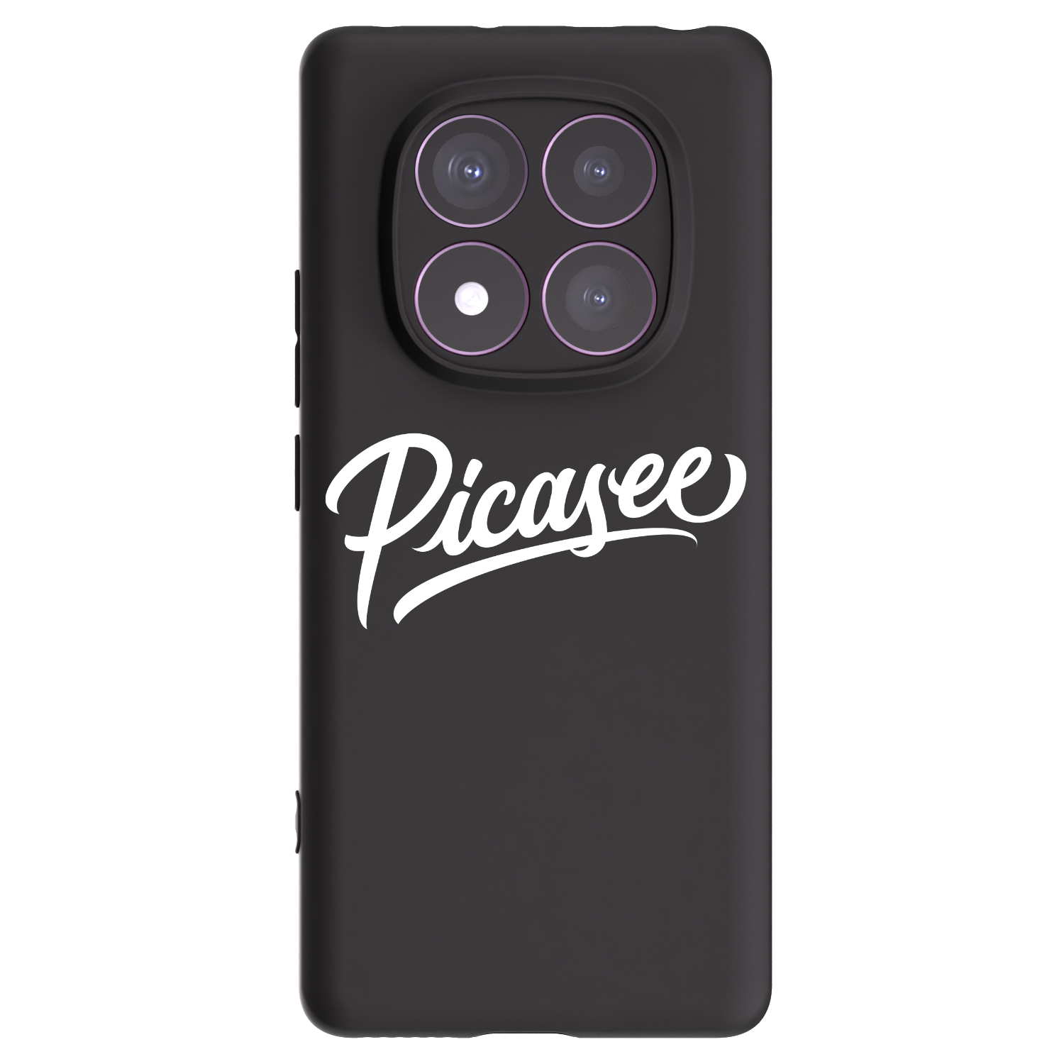 Picasee crna silikonska maskica za Xiaomi Redmi Note 14 Pro 4G - Picasee - old logo - white