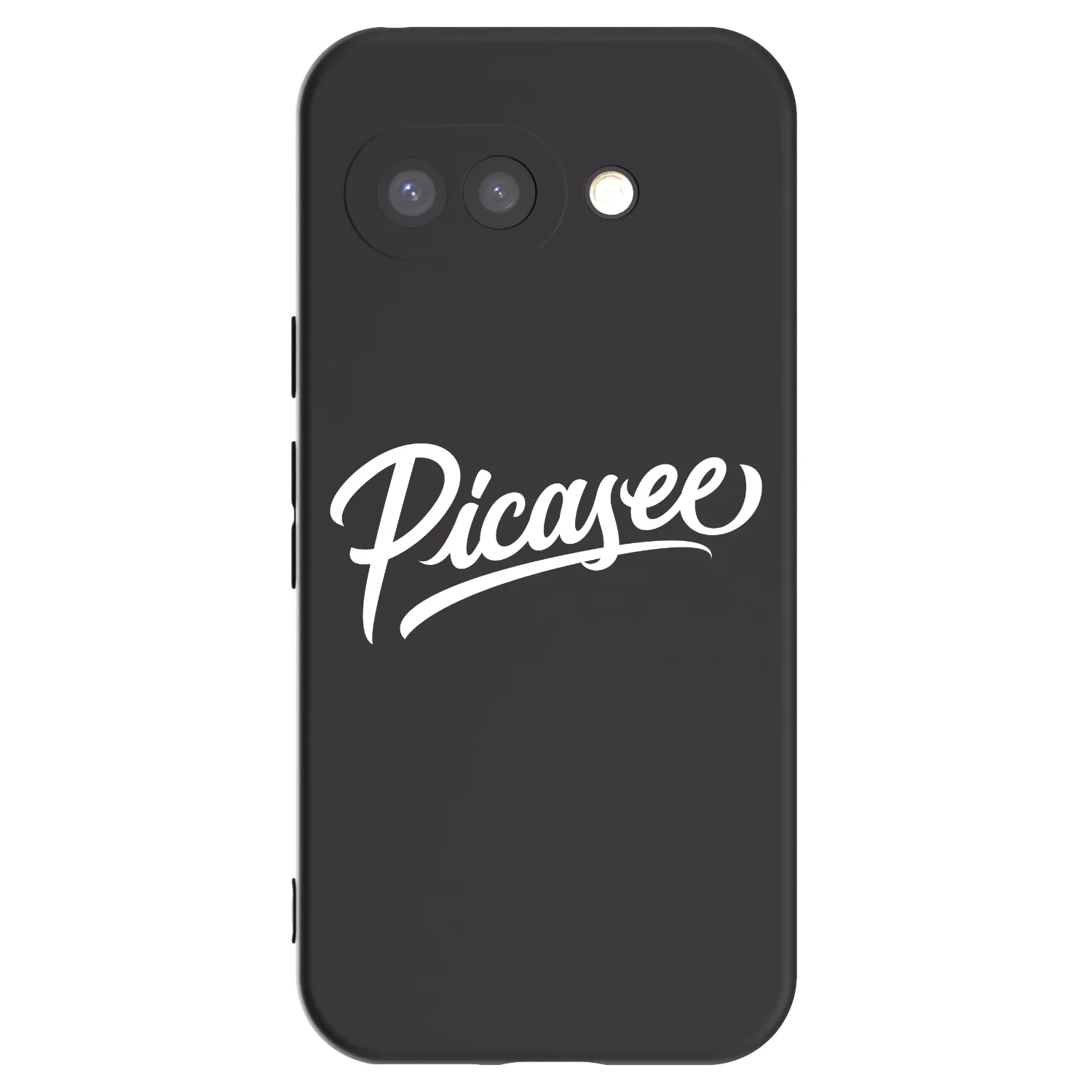 Picasee crna silikonska maskica za Google Pixel 9a - Picasee - old logo - white