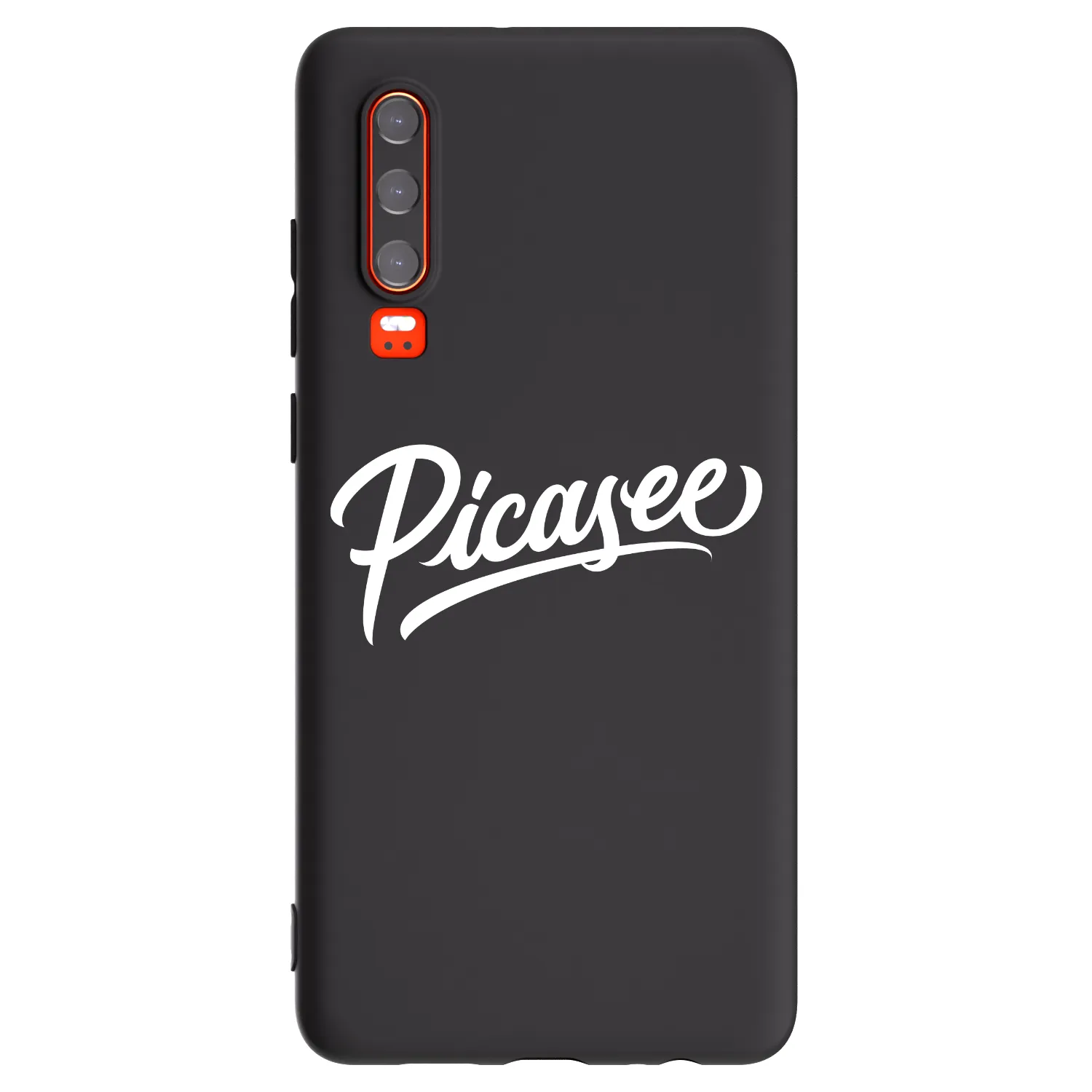 Picasee crna silikonska maskica za Huawei P30 - Picasee - old logo - white