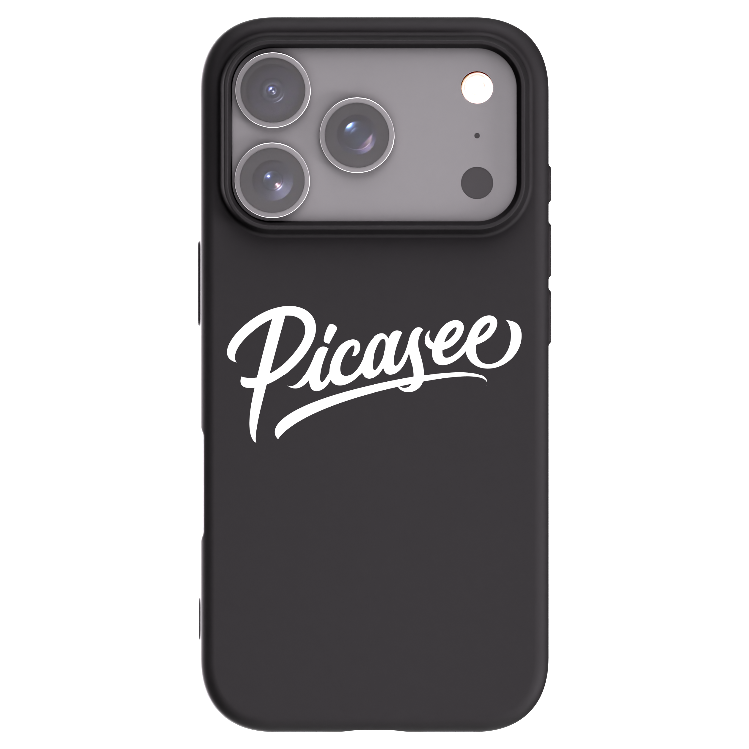 Picasee crna silikonska maskica za Apple iPhone 17 Pro - Picasee - old logo - white