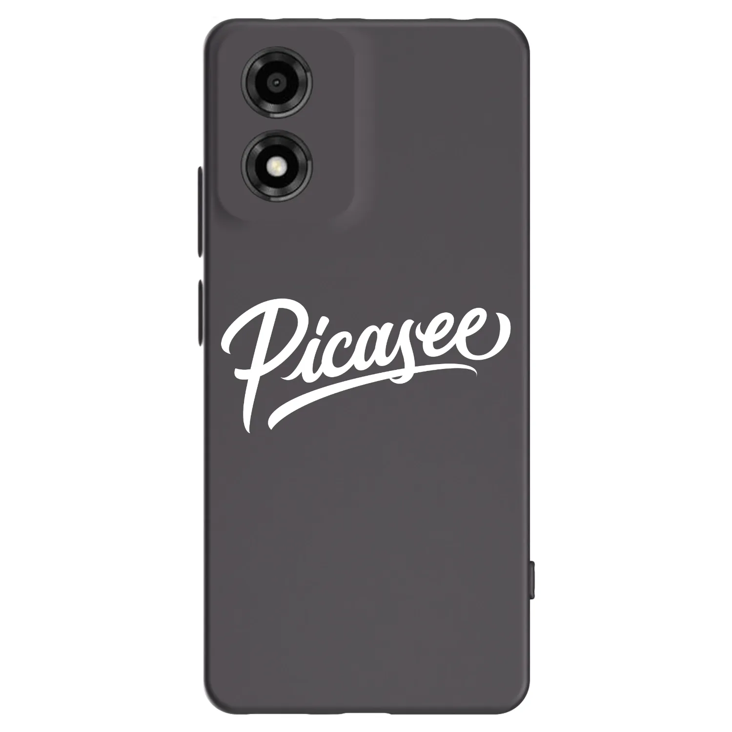 Picasee crna silikonska maskica za Motorola Moto E14 - Picasee - old logo - white