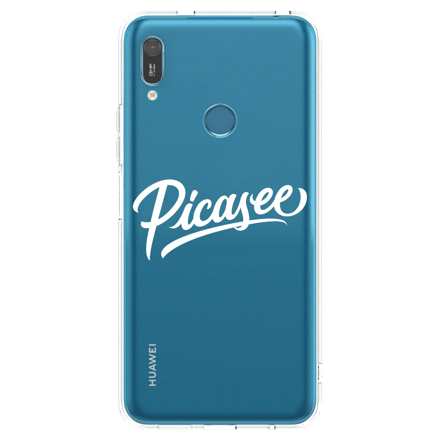 Picasee silikonska prozirna maskica za Huawei Y6 2019 - Picasee - old logo - white