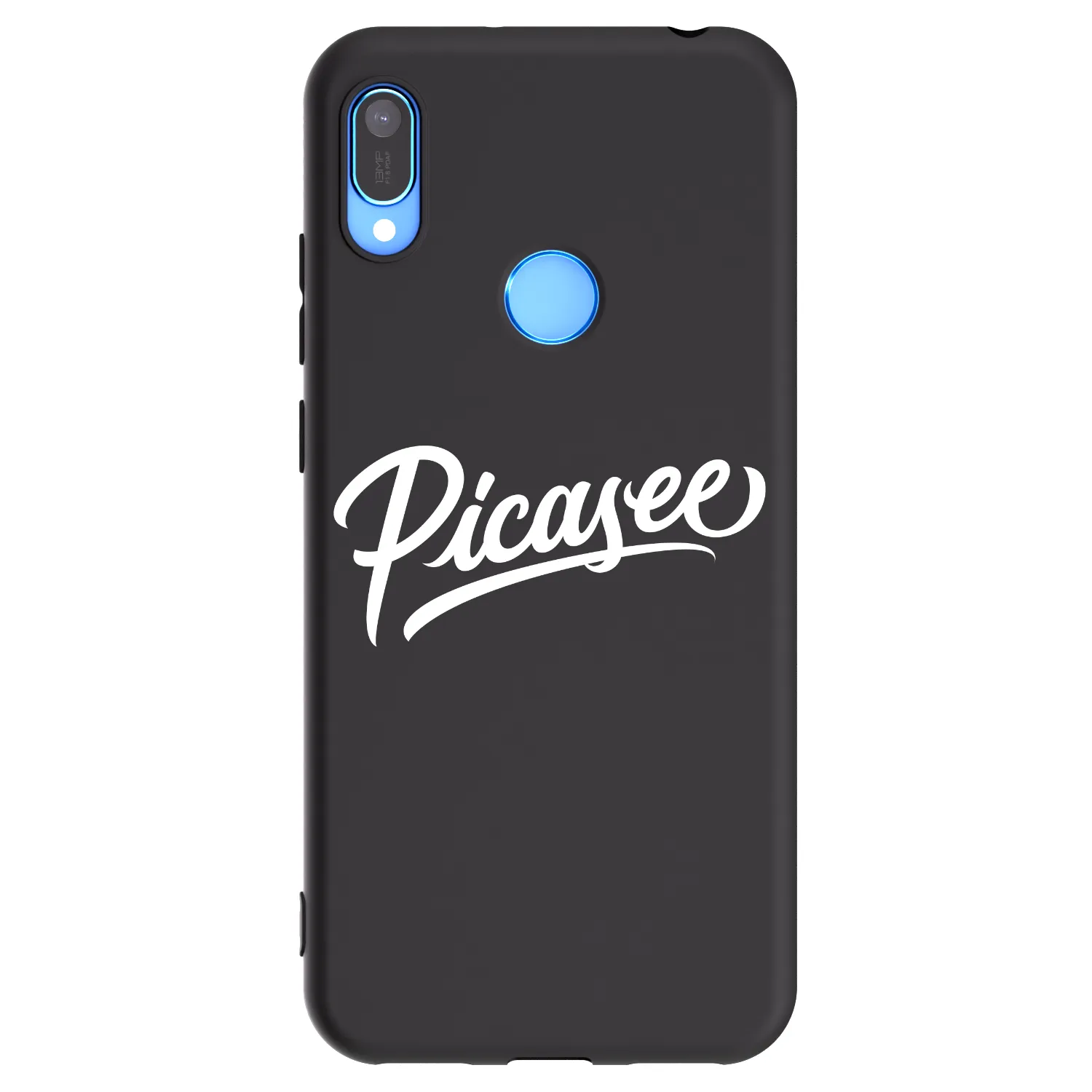Picasee crna silikonska maskica za Huawei Y6 2019 - Picasee - old logo - white