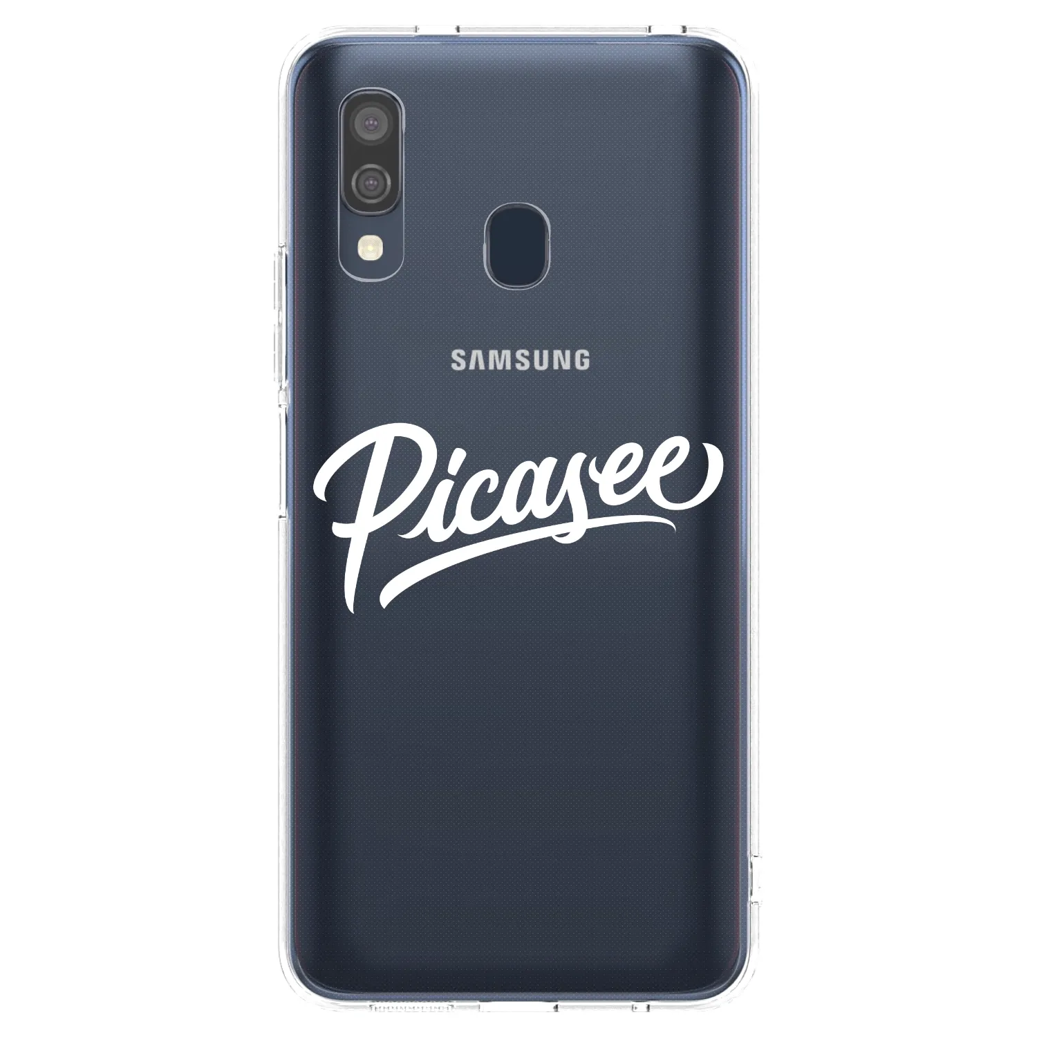 Picasee silikonska prozirna maskica za Samsung Galaxy A40 A405F - Picasee - old logo - white