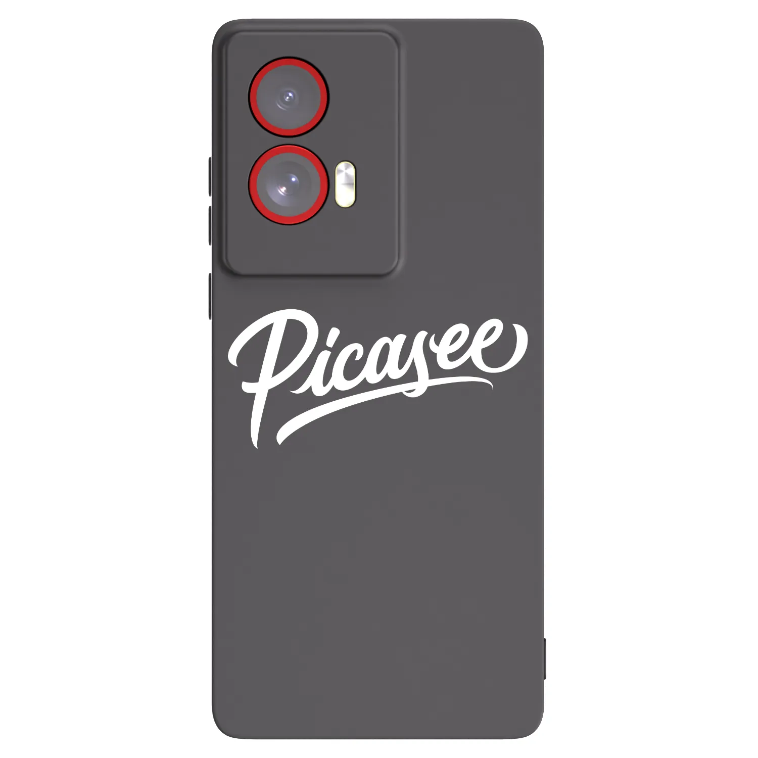 Picasee crna silikonska maskica za Motorola Edge 50 Fusion - Picasee - old logo - white