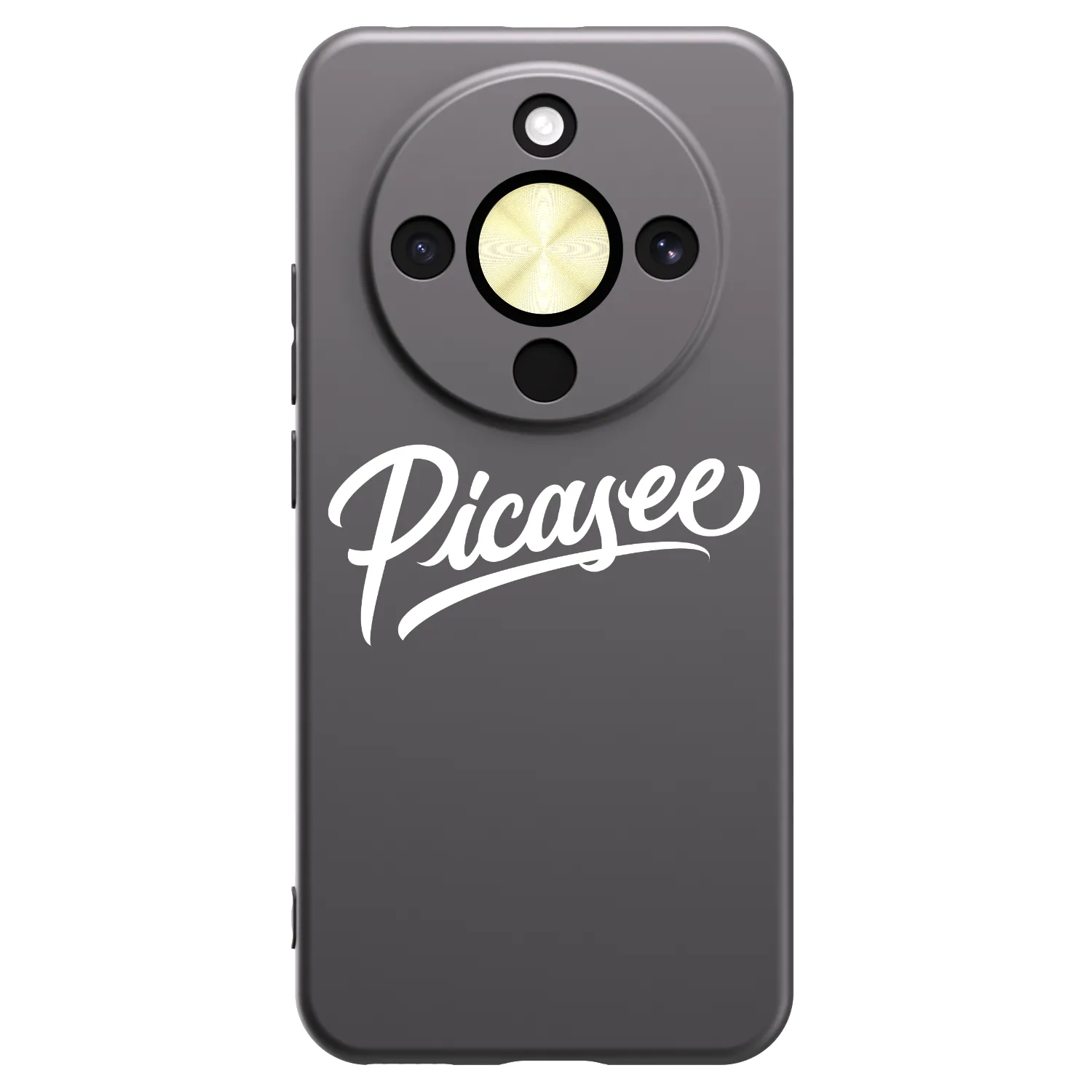 Picasee crna silikonska maskica za Honor Magic8 Lite 5G - Picasee - old logo - white