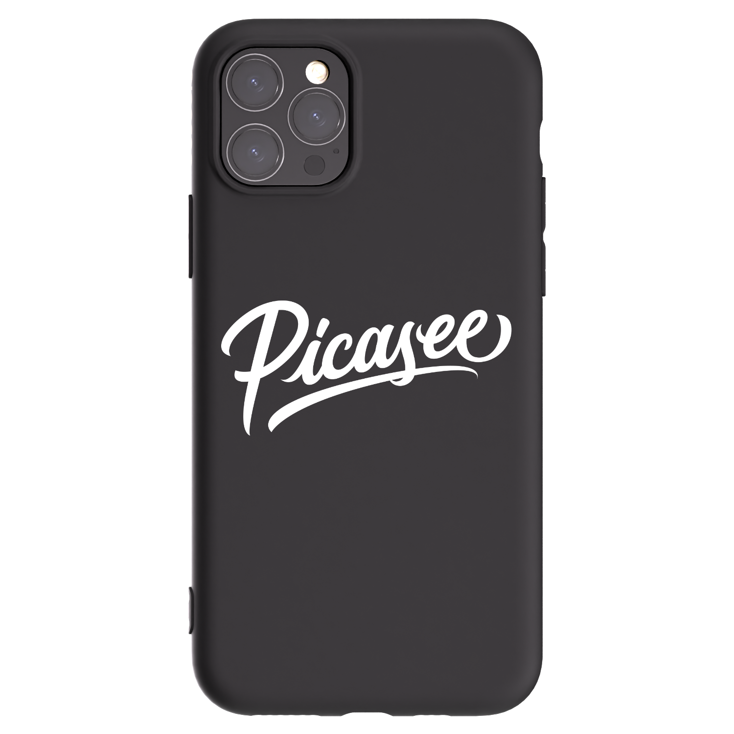 Picasee crna silikonska maskica za Apple iPhone 11 Pro - Picasee - old logo - white