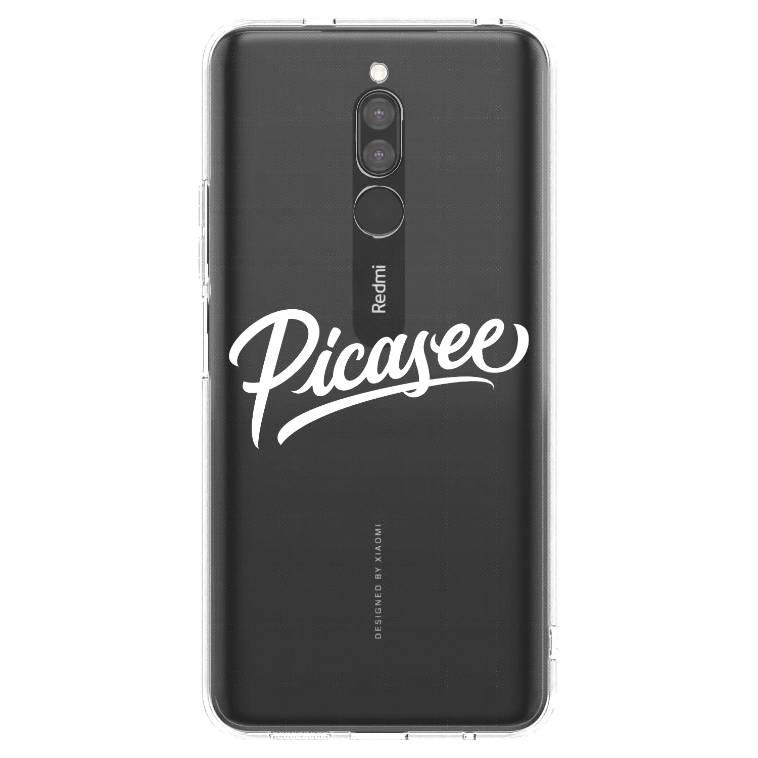 Picasee silikonska prozirna maskica za Xiaomi Redmi 8 - Picasee - old logo - white