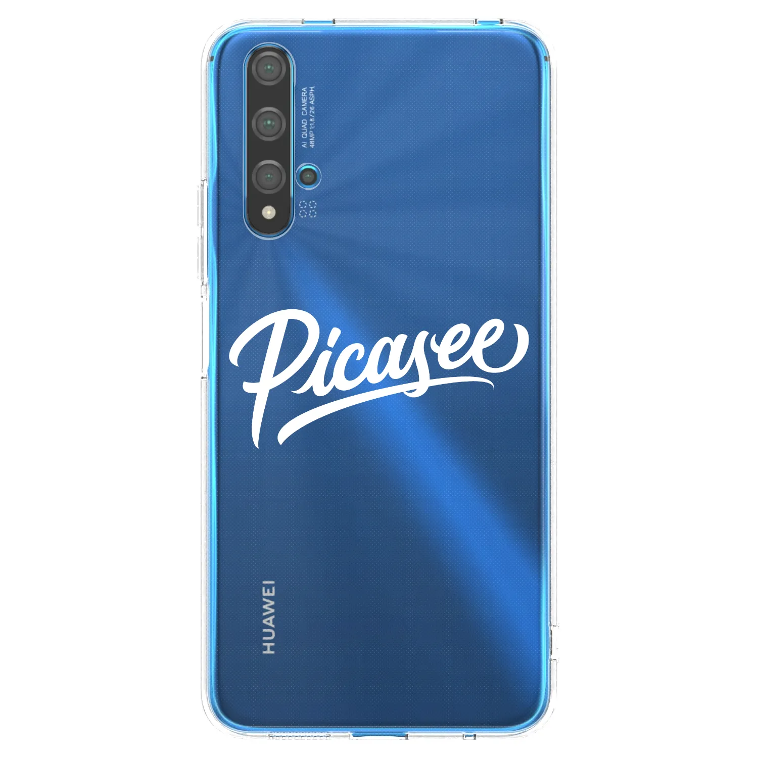 Picasee silikonska prozirna maskica za Huawei Nova 5T - Picasee - old logo - white