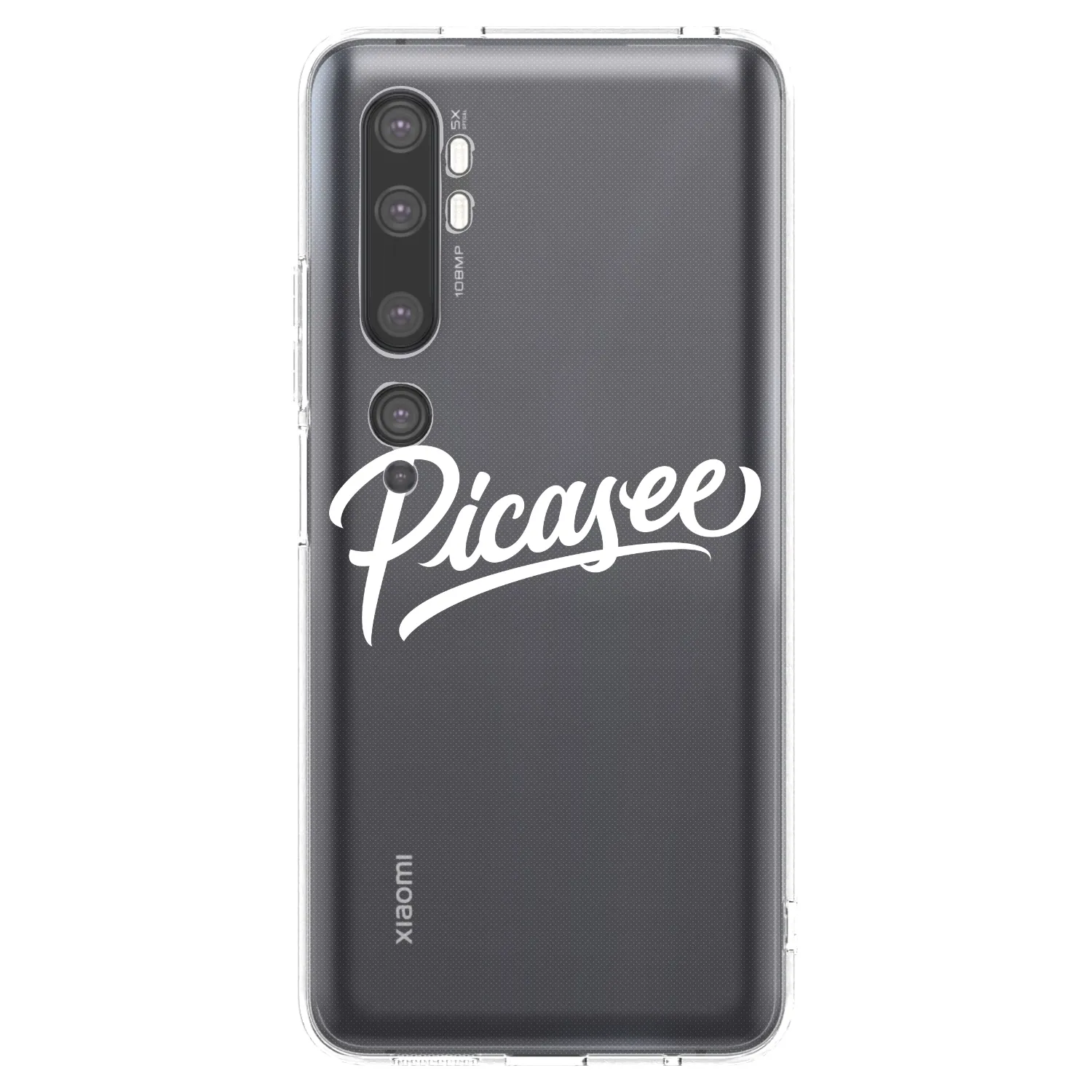 Picasee silikonska prozirna maskica za Xiaomi Mi Note 10 (Pro) - Picasee - old logo - white