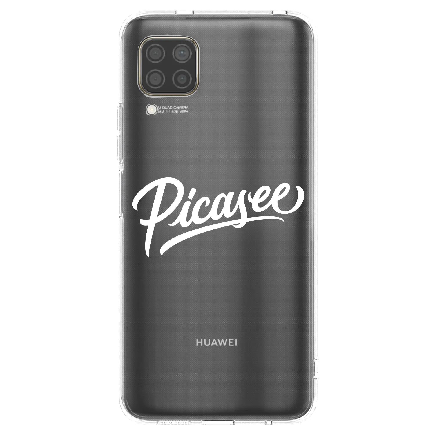 Picasee silikonska prozirna maskica za Huawei P40 Lite - Picasee - old logo - white