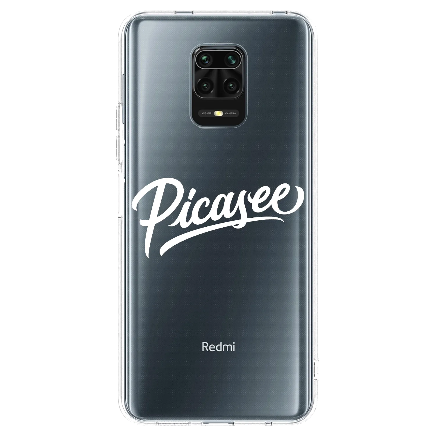 Picasee silikonska prozirna maskica za Xiaomi Redmi Note 9S - Picasee - old logo - white