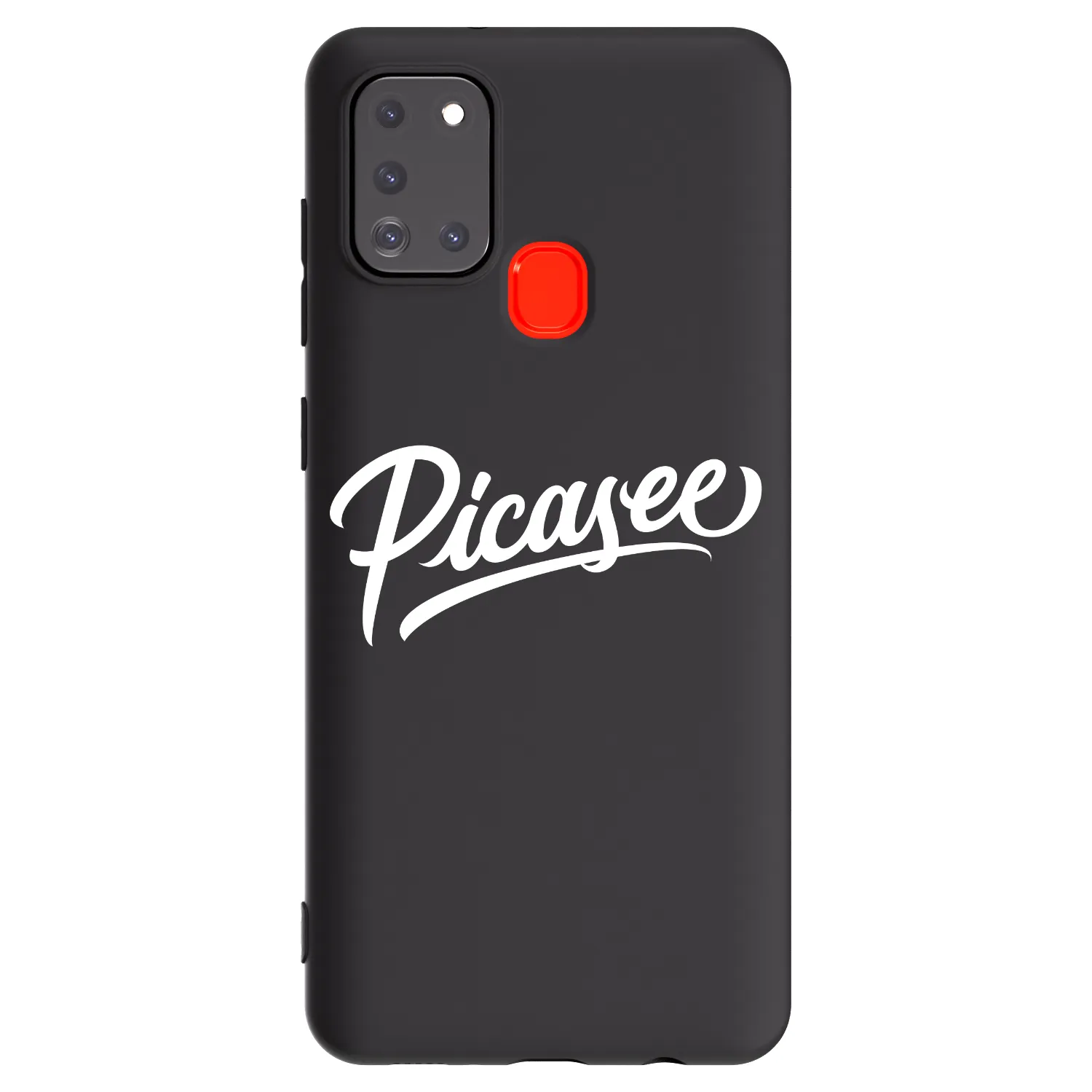 Picasee crna silikonska maskica za Samsung Galaxy A21s - Picasee - old logo - white