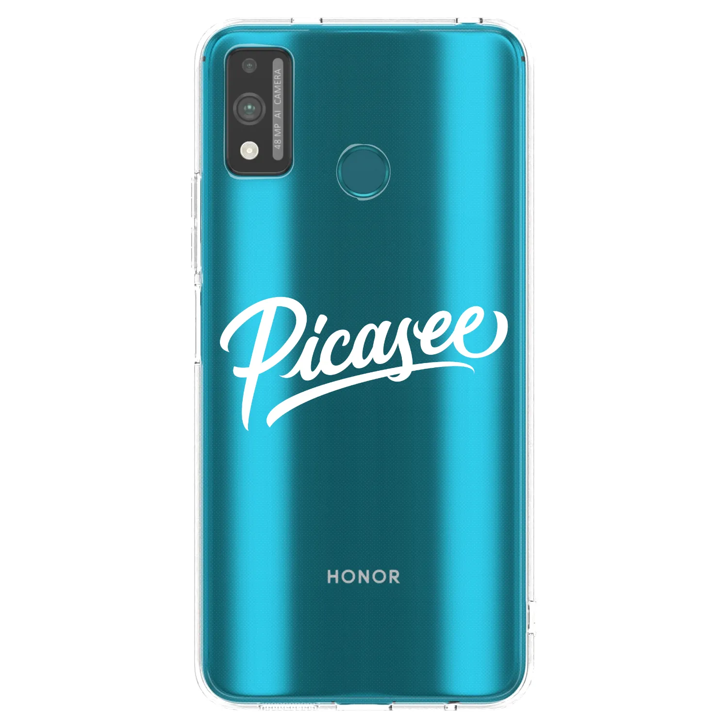 Picasee silikonska prozirna maskica za Honor 9X Lite - Picasee - old logo - white