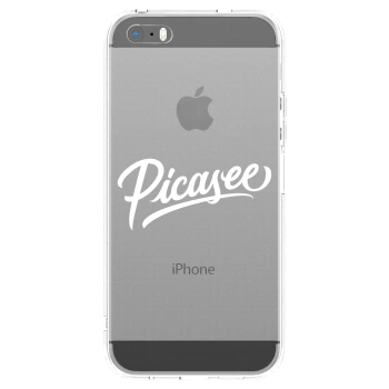 Picasee silikonska prozirna maskica za Apple iPhone 5/5S/SE - Picasee - old logo - white