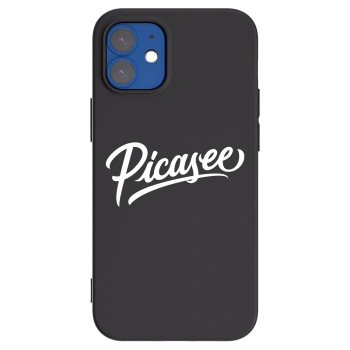 Picasee crna silikonska maskica za Apple iPhone 12 mini - Picasee - old logo - white