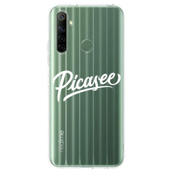 Picasee silikonska prozirna maskica za Realme 6i - Picasee - old logo - white