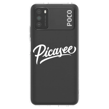 Picasee silikonska prozirna maskica za Xiaomi Poco M3 - Picasee - old logo - white