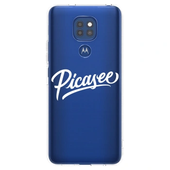 Picasee silikonska prozirna maskica za Motorola Moto G9 Play - Picasee - old logo - white