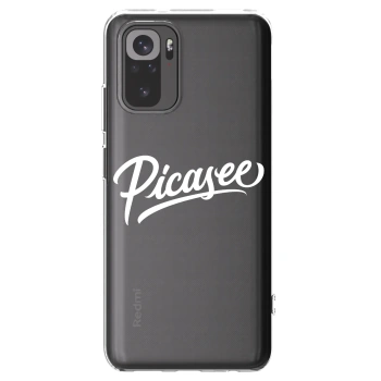Picasee silikonska prozirna maskica za Xiaomi Redmi Note 10 - Picasee - old logo - white