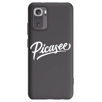 Picasee crna silikonska maskica za Xiaomi Redmi Note 10 - Picasee - old logo - white