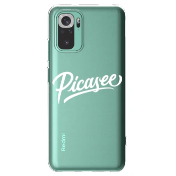 Picasee silikonska prozirna maskica za Xiaomi Redmi Note 10 Pro - Picasee - old logo - white